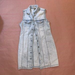 Denim button up dress